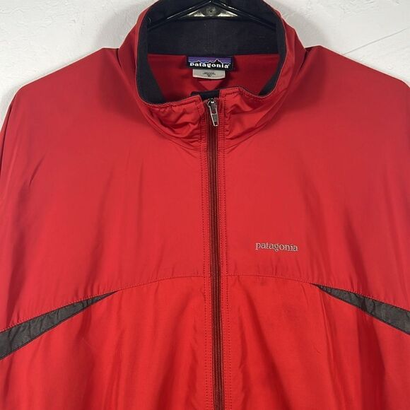 🔥🔥 PATAGONIA Men’s Polyester Full Zip Windbreaker Jacket - Sz XL - Rust/Gray - Picture 2 of 12
